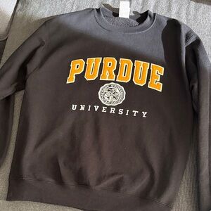 Purdue University Black Crew Neck Sweatshirt SIZE M